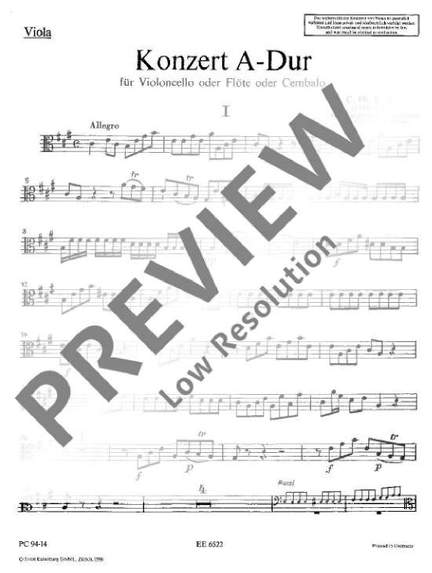 Bach, Carl Philipp Emanuel: Concerto A major H 437-39, Wq 168, 172, 29