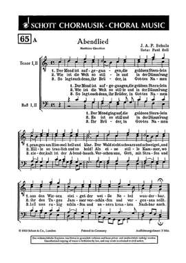 Zoll, Paul: Abendlied / Nun ruhen alle Wälder