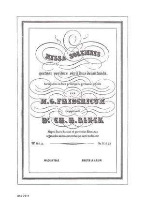 Rinck, Johann Christian Heinrich: Missa Solemnis