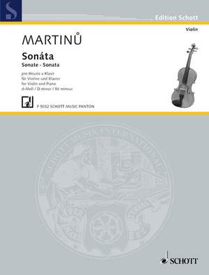 Martinů, Bohuslav: Sonata in D Minor