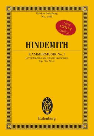 Hindemith, Paul: Chamber music No. 3 op. 36/2