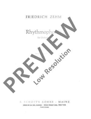 Zehm, Friedrich: Rhythmophonie