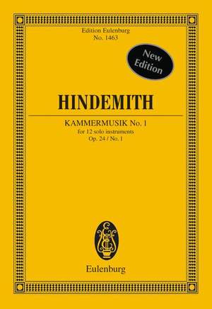 Hindemith, Paul: Chamber Music No. 1 op. 24/1