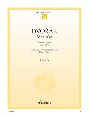 Dvořák, Antonín: Mazurka D minor op. 56/4