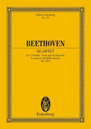 Beethoven, Ludwig van: String Quartet E minor op. 59/2