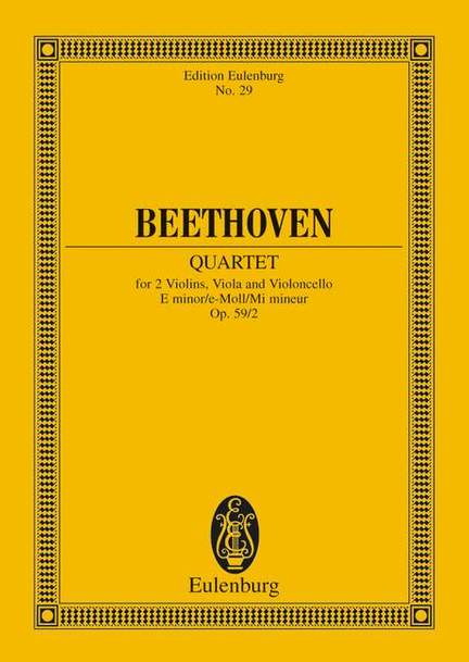 Beethoven, Ludwig van: String Quartet E minor op. 59/2
