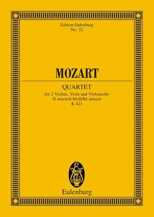 Mozart, Wolfgang Amadeus: String Quartet D minor KV 421