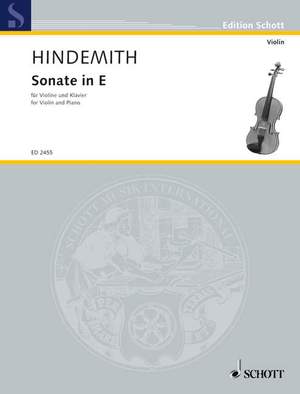 Hindemith, Paul: Sonata in E