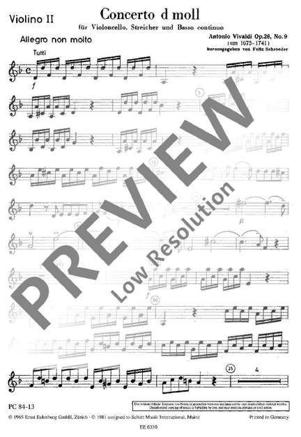 Vivaldi, Antonio: Concerto D Minor op. 26/9 RV 406/481