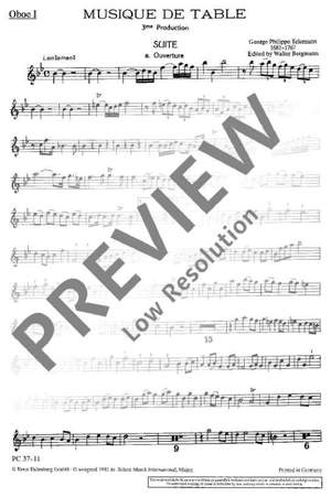 Telemann, Georg Philipp: Musique de table