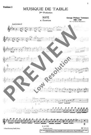 Telemann, Georg Philipp: Musique de table