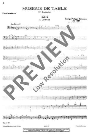 Telemann, Georg Philipp: Musique de table
