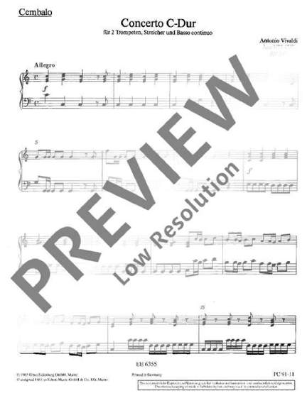 Vivaldi, A: Concerto C major op. 46/1 RV 537/PV 75