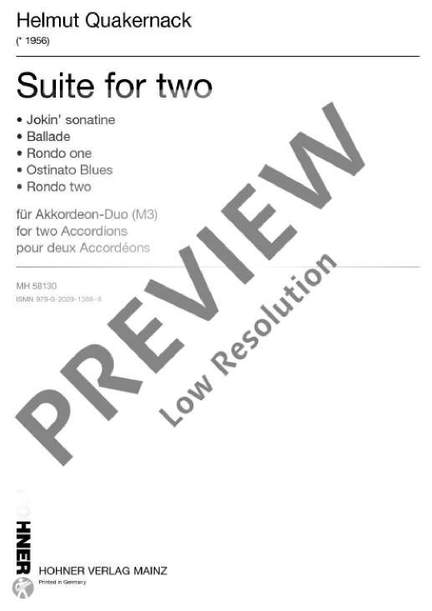Quakernack, Helmut: Suite for two
