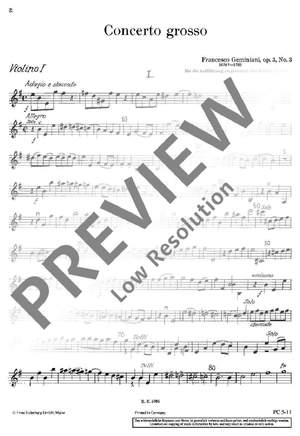 Geminiani, Francesco: Concerto grosso E minor op. 3/3