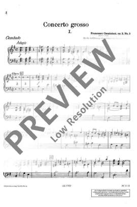 Geminiani, F: Concerto grosso e-Moll E minor op. 3/3
