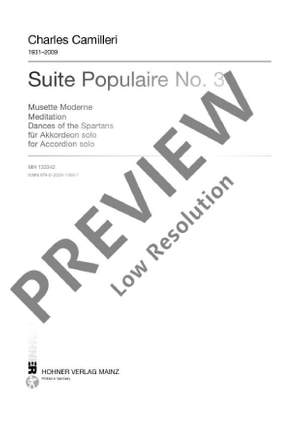 Camilleri, Charles: Suite Populaire Nr. 3