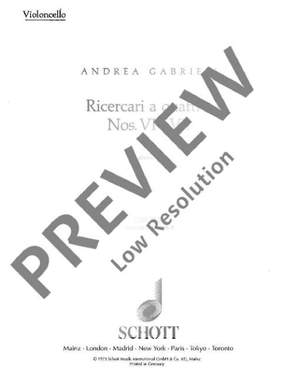 Gabrieli, Andrea: Ricercari a quattro