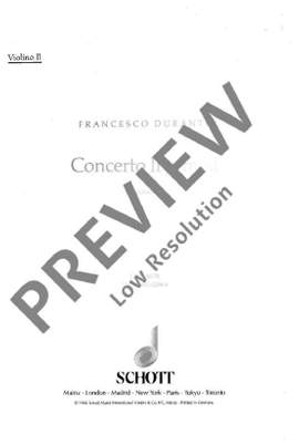 Durante, Francesco: Concerto II G Minor