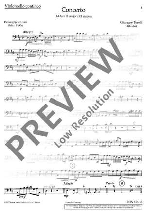 Torelli, Giuseppe: Concerto D major G 9