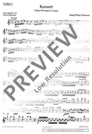 Telemann, Georg Philipp: Concerto G Major