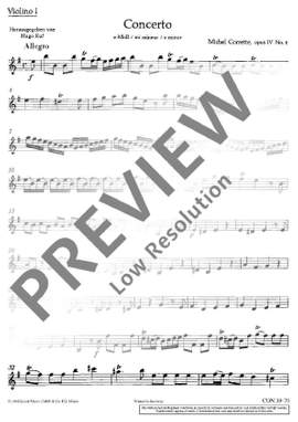 Corrette, Michel: Concerto E minor op. 4/6