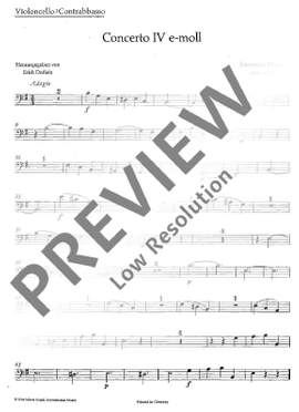 Durante, Francesco: Concerto IV E minor