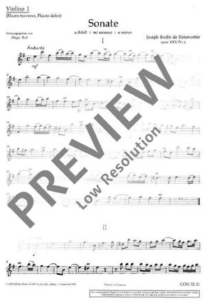 Boismortier, Joseph Bodin de: Sonata in E minor op. 34/3