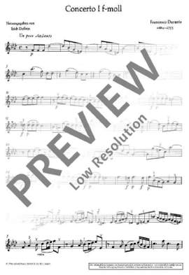 Durante, Francesco: Concerto I F Minor