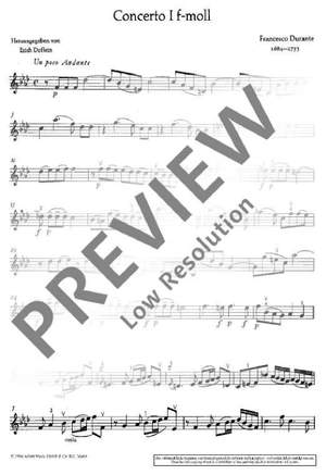 Durante, Francesco: Concerto I F Minor