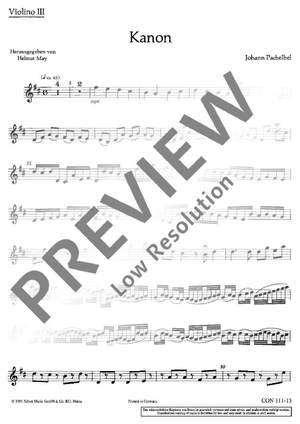 Pachelbel, Johann: Canon D major