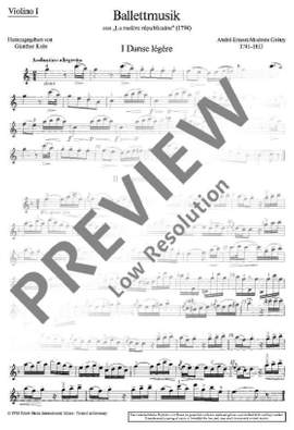 Grétry, André-Ernest-Modeste: Ballettmusik