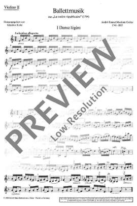Grétry, André-Ernest-Modeste: Ballettmusik