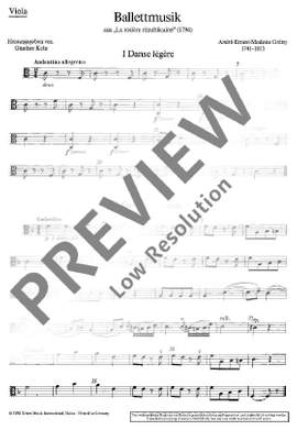 Grétry, André-Ernest-Modeste: Ballettmusik