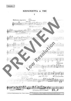 Szelényi, István: Sinfonietta a tre