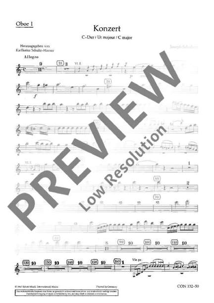 Schubert, Joseph: Concerto C Major