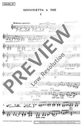 Szelényi, István: Sinfonietta a tre
