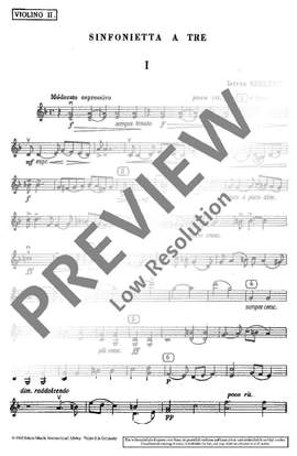 Szelényi, István: Sinfonietta a tre