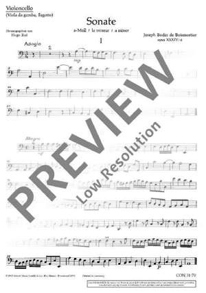Boismortier, Joseph Bodin de: Sonata A minor op. 34/6