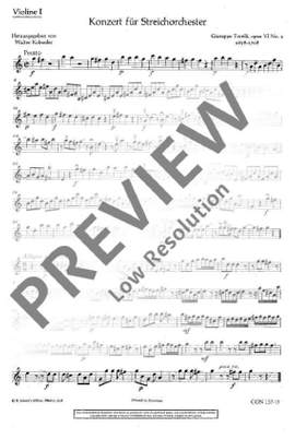 Torelli, Giuseppe: Concerto G Major op. 6/1