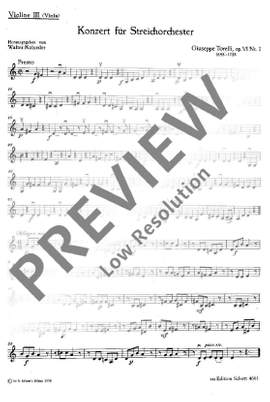 Torelli, Giuseppe: Concerto G Major op. 6/1