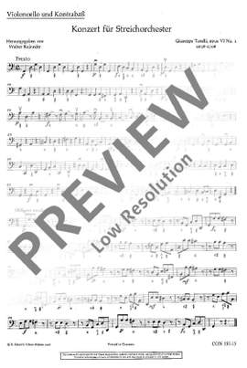 Torelli, Giuseppe: Concerto G Major op. 6/1