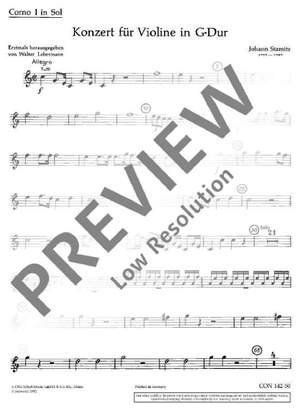 Stamitz, Johann Wenzel Anton: Concerto in G Major