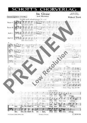 Trunk, Richard: Im Grase op. 86/4