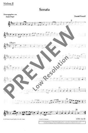 Purcell, Daniel: Sonata D major
