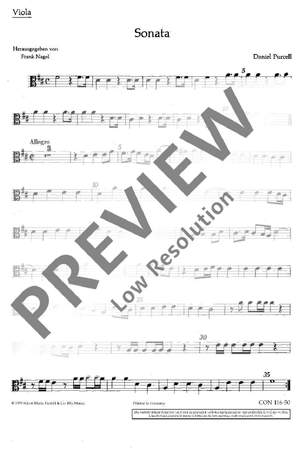 Purcell, Daniel: Sonata D major