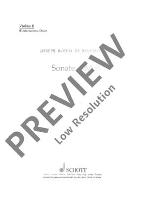 Boismortier, Joseph Bodin de: Sonata E minor op. 34/3