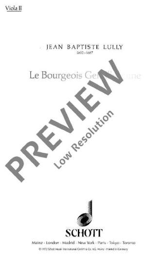 Lully, Jean-Baptiste: Le Bourgeois Gentilhomme