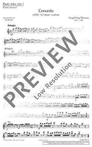 Telemann, Georg Philipp: Concerto A Minor