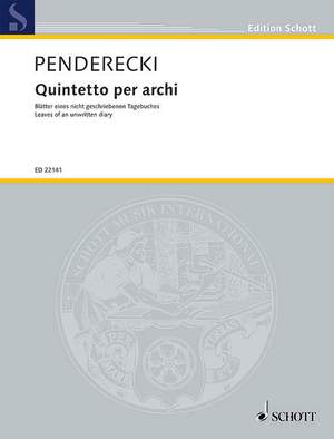 Penderecki, Krzysztof: Quintetto per archi